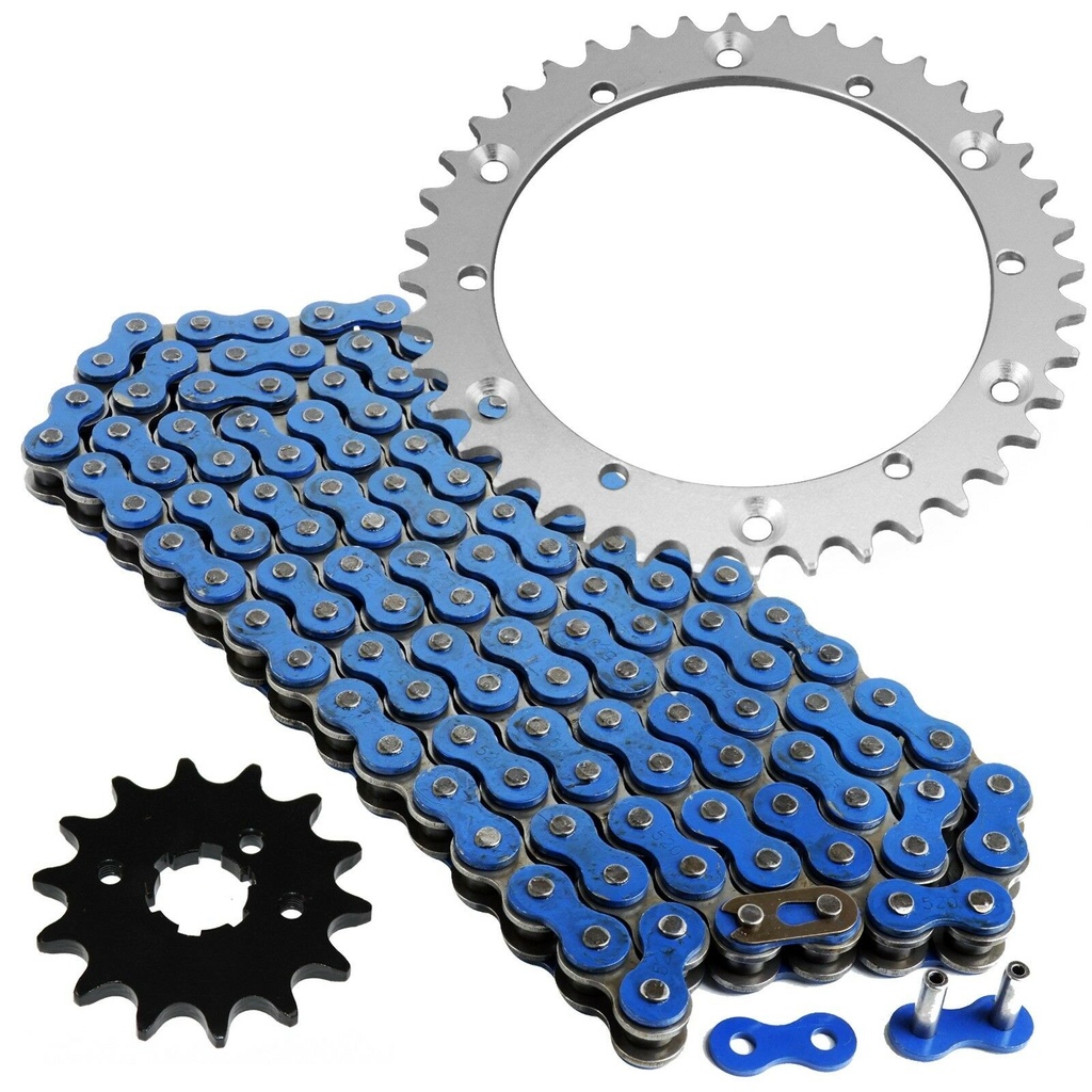 Kit Cadena Azul y Sprockets Yamaha Banshee 350 89-06 (sin o´rings)