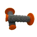 Puños Universales Moto Cross Enduro Gris y Naranja