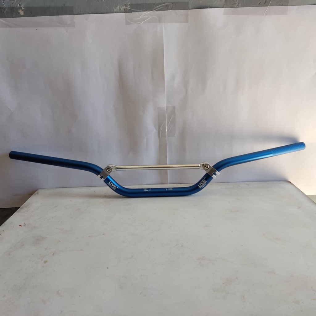 Manubrio Aluminio Con Abrazadera Cross Enduro Azul #3