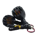 Set 2 Direccionales Negras Boober Chopper Custom Vintage