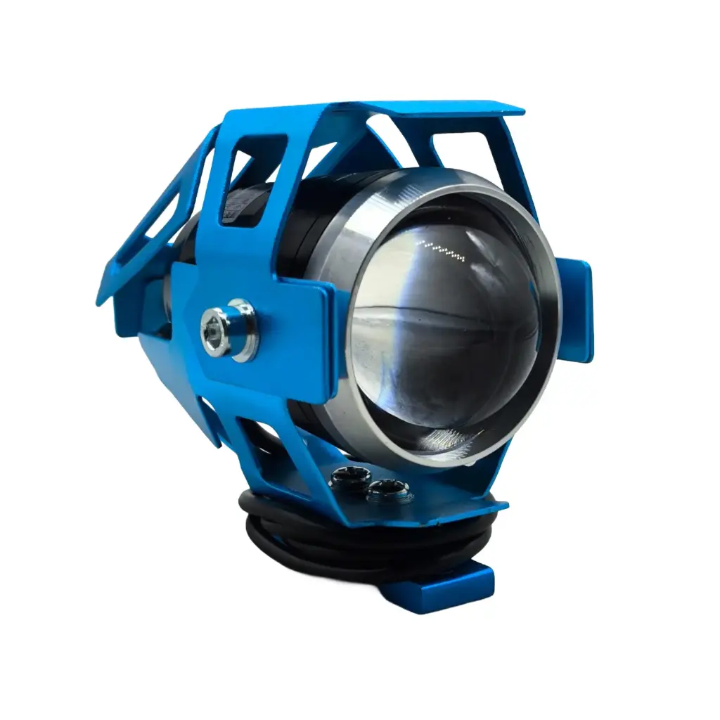 Faro Auxiliar U7 Led Univ Lupa p/ Manubrio Azul