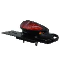 Calavera Stop Luz Freno LED Ovalada Roja Porta Placas