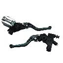 Kit de Bomba de Freno y Base de Clutch con Manijas Aluminio CNC Gris