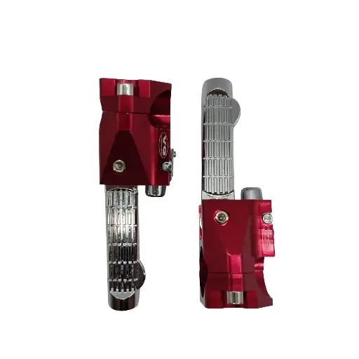 [PP-TY-003] Posapies Traseros Yamaha BWS 125 Aluminio Rojo