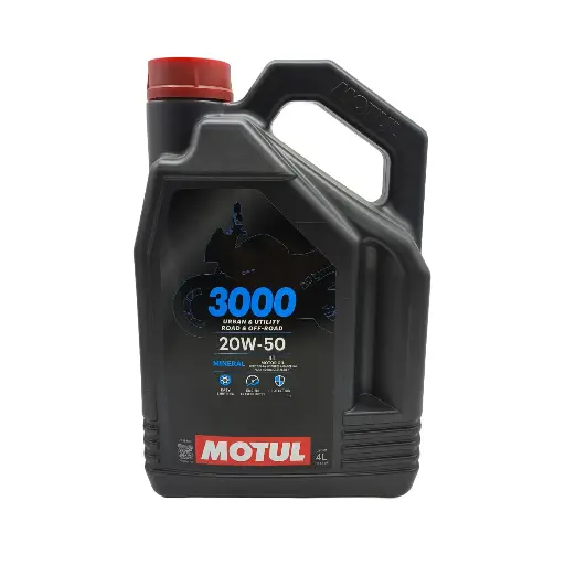 [AA-M3G-2w5] Aceite Motul 3000 Mineral 20w50 Galon 4 Litros