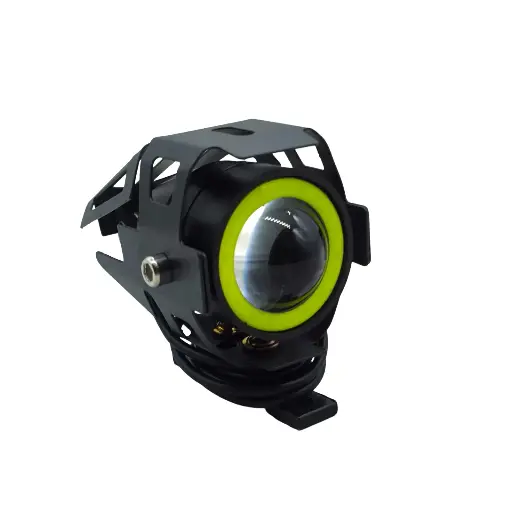 [FO-UN-005b] Faro Auxiliar U7 Mini Led Lupa 35mm Con Soporte Blanco